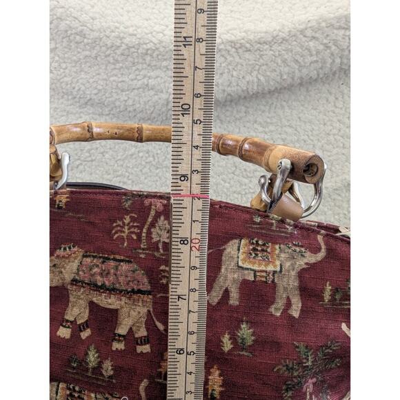 Elephant Print Handbag Purse shoulder bag Canvas Boho - Picture 6 of 11